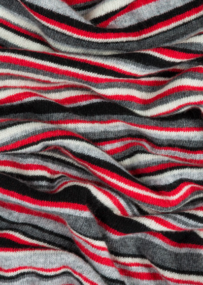 Paul Smith Paul Smith & Manchester United – Striped Wool-Cashmere Scarf outlook