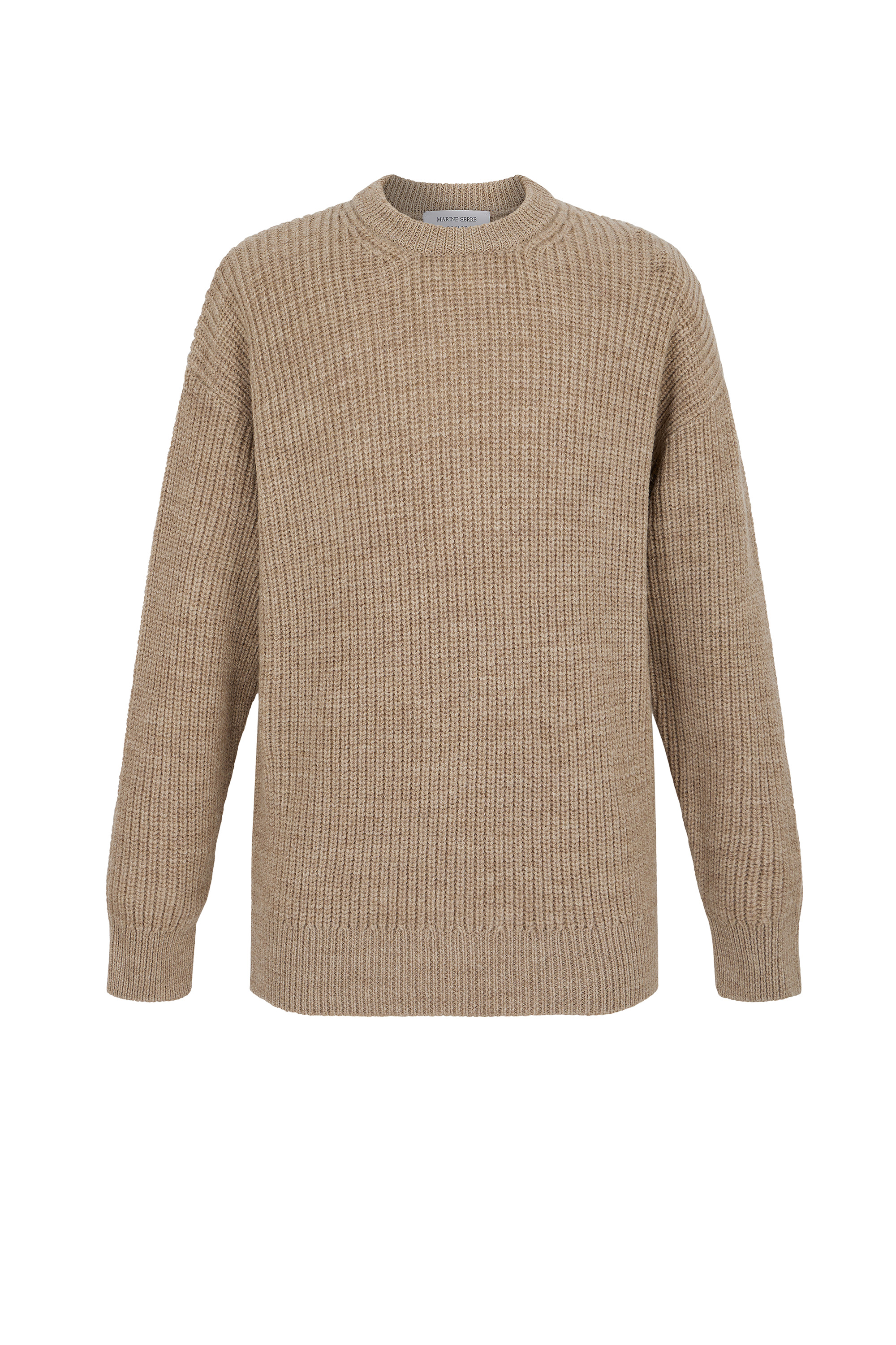 Wool And Fluffy Knit Crewneck Pullover - 1