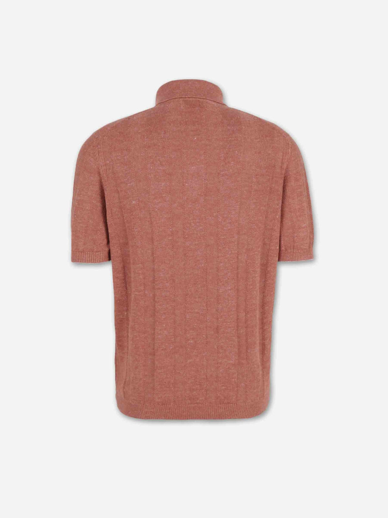 Brunello Cucinelli LINEN KNIT POLO SHIRT outlook