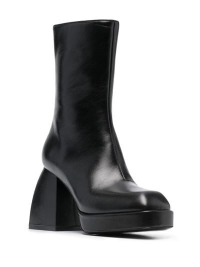 NODALETO block-heel leather boots outlook