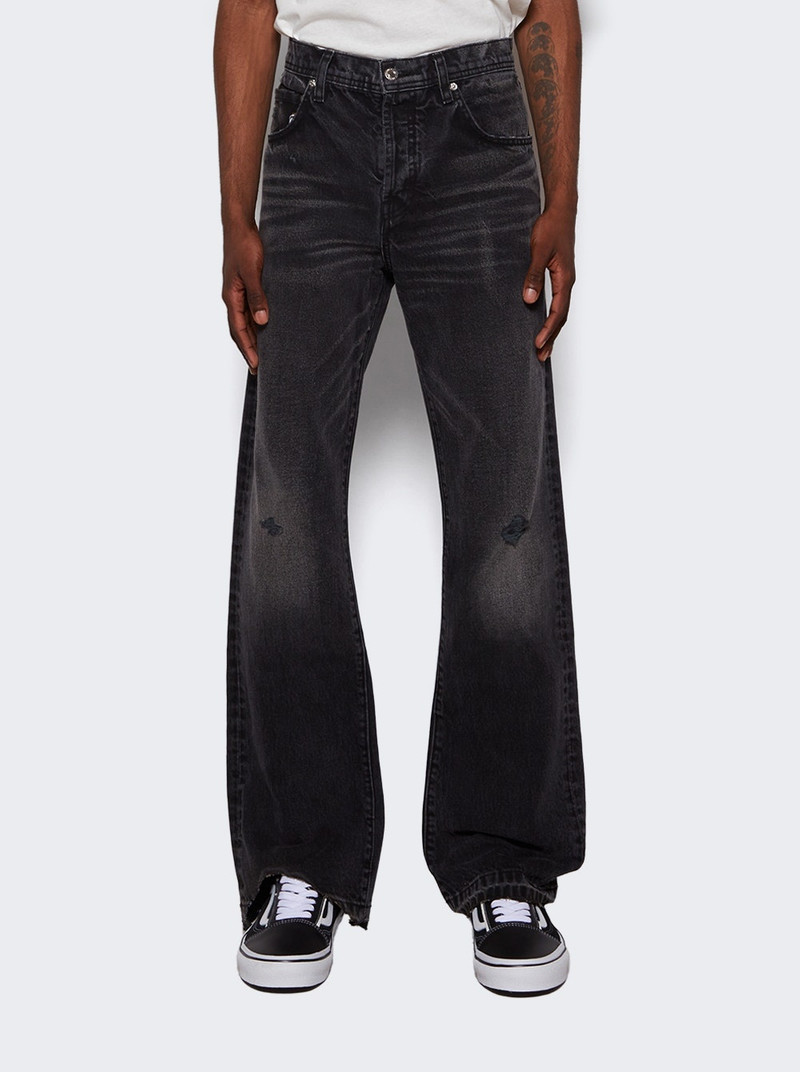 Burnt Flare Jeans Washed Black 3