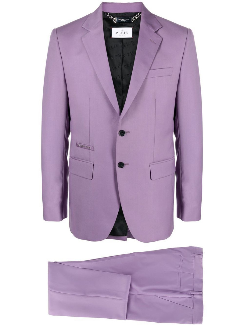 logo-plaque single-breasted suit 1
