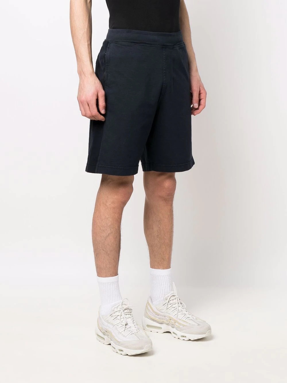 fleece logo patch track shorts - 3