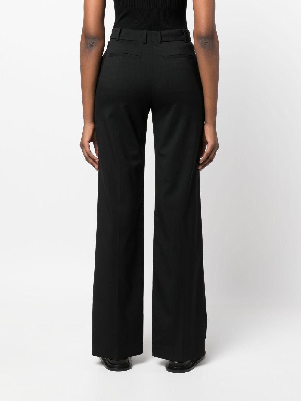 plain straight-leg trousers - 4