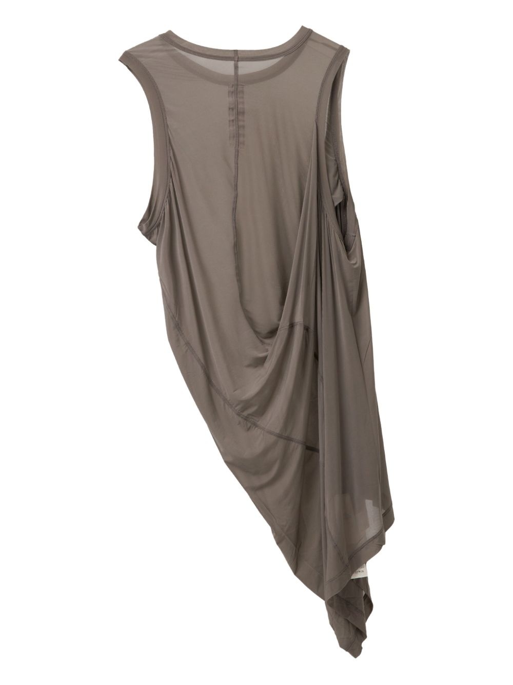asymmetrical draped tank top - 2