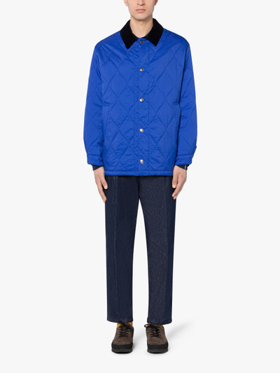 Mackintosh TEEMING BLUE NYLON QUILTED COACH JACKET outlook