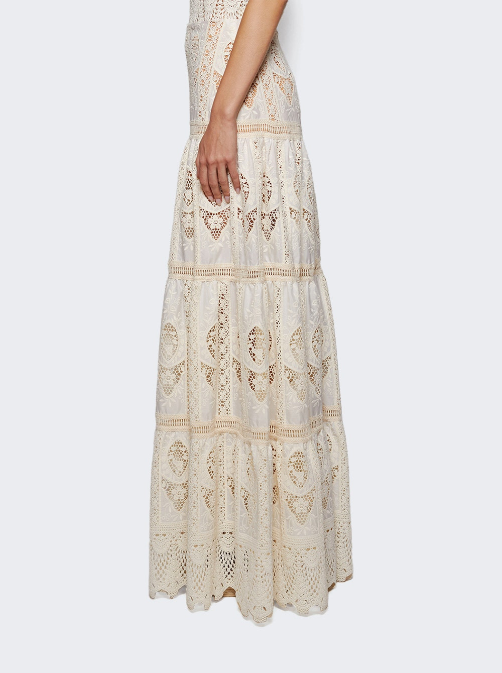 Highlighted Fields Maxi Skirt Ecru - 3