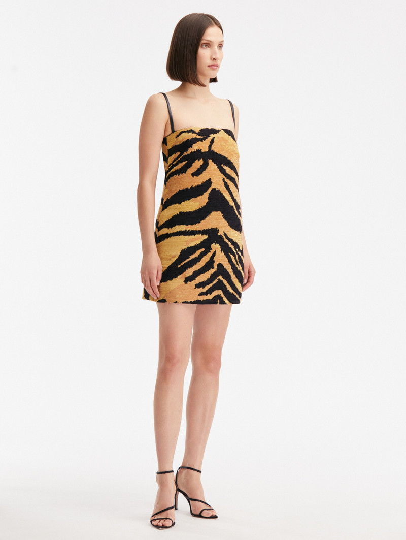 CHENILLE TIGER JACQUARD 미니 드레스 4