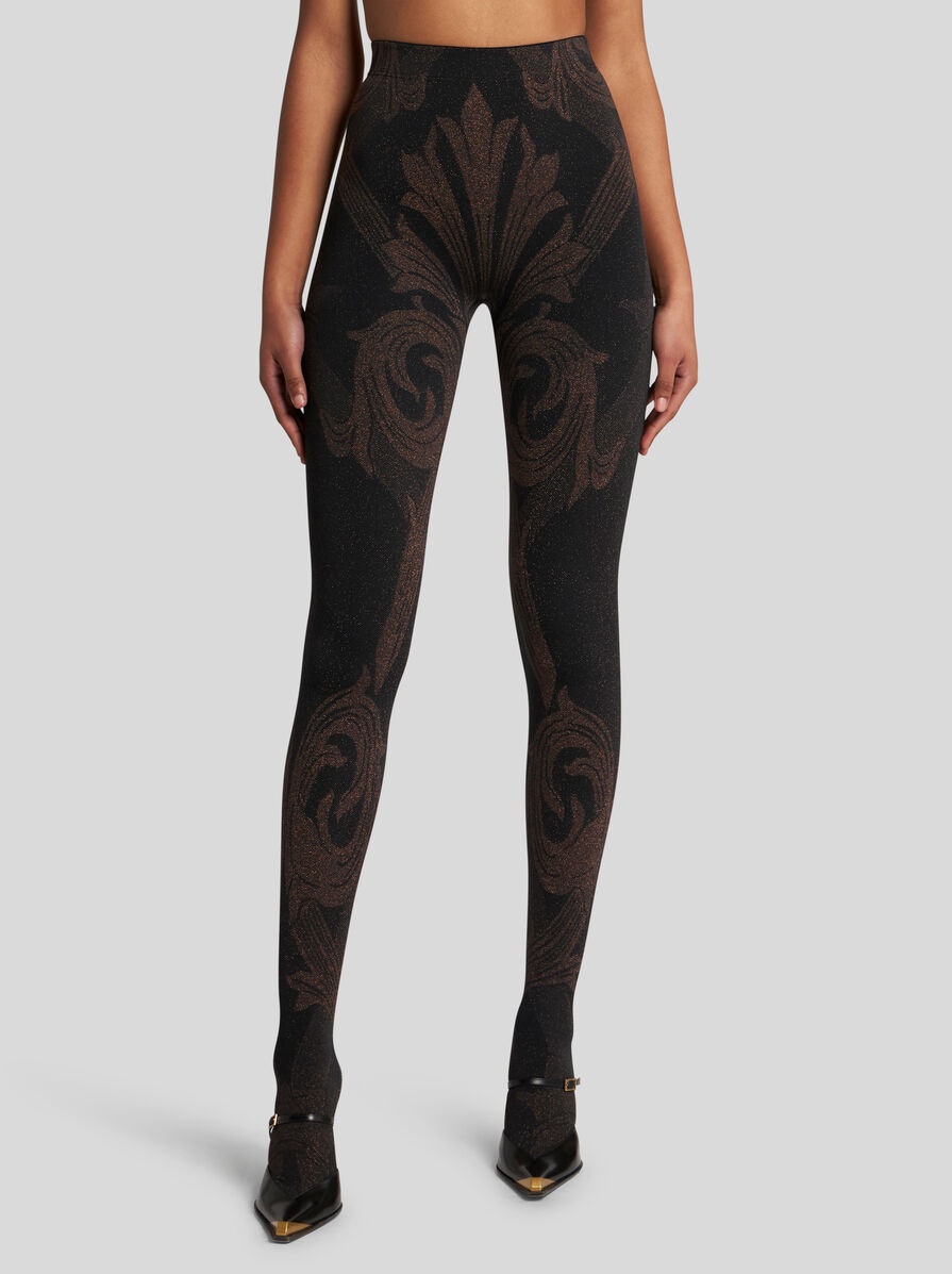 METALLIC JACQUARD TIGHTS - 2