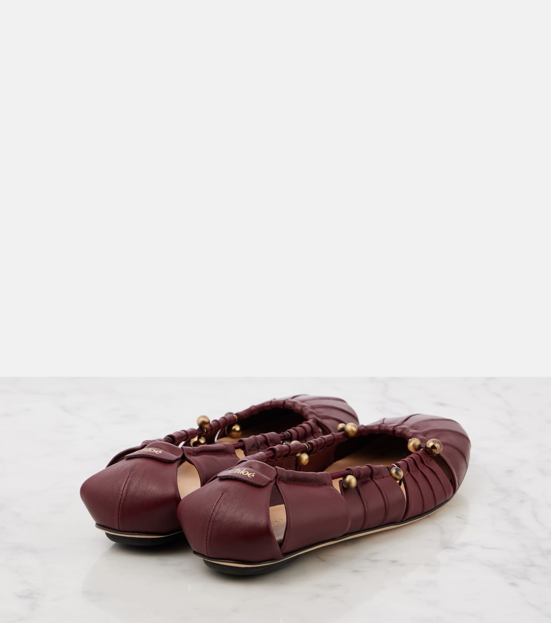 Luna cutout leather ballet flats - 2