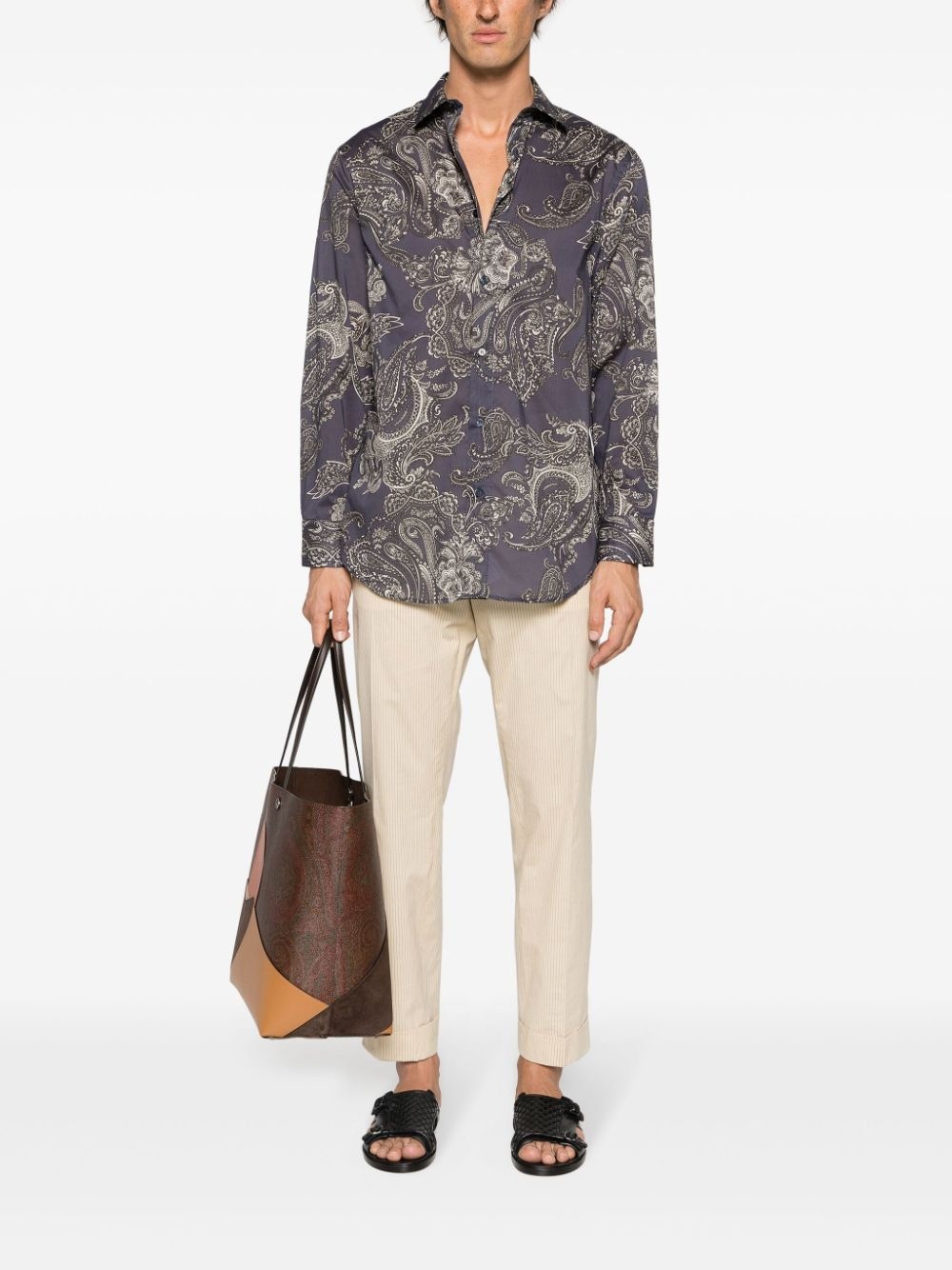 paisley-print cotton shirt - 2