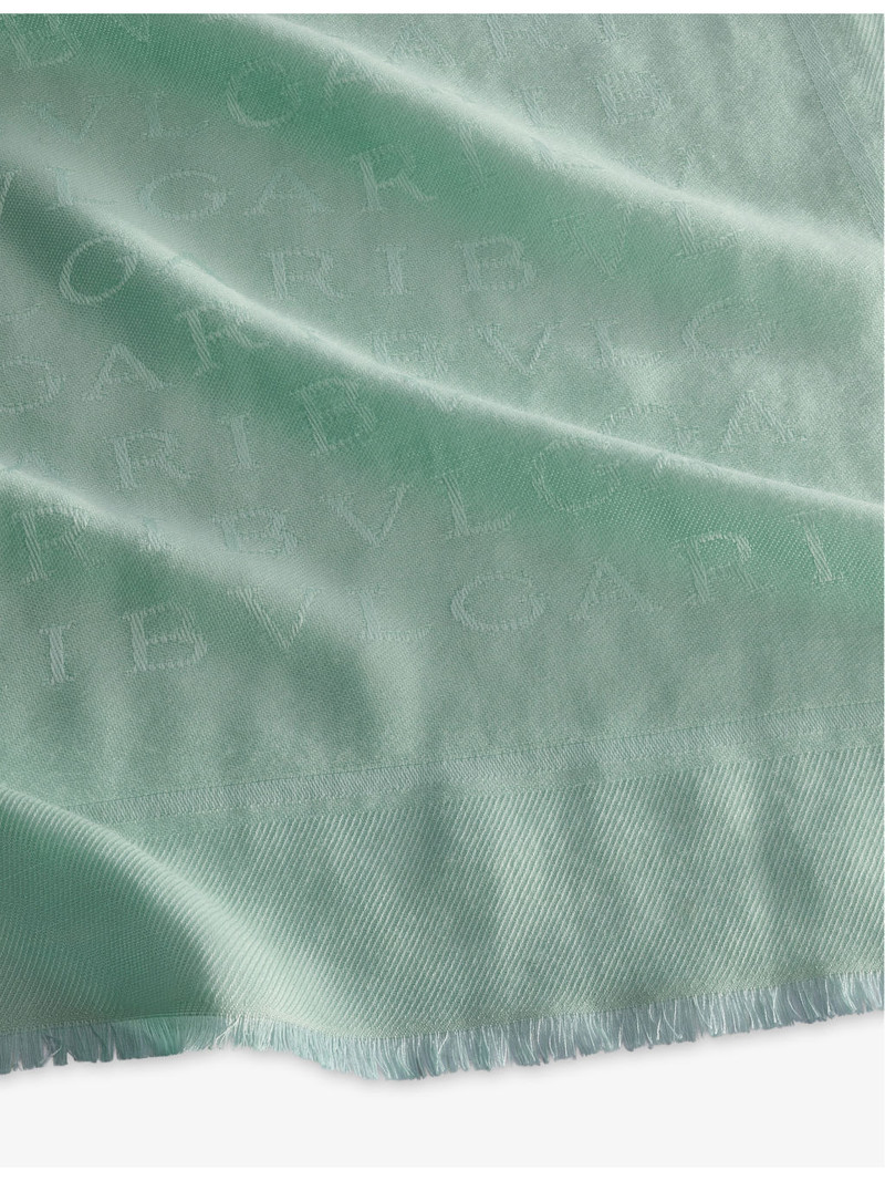 BVLGARI Lettere Maxi Silk and Wool-Blend Stole outlook