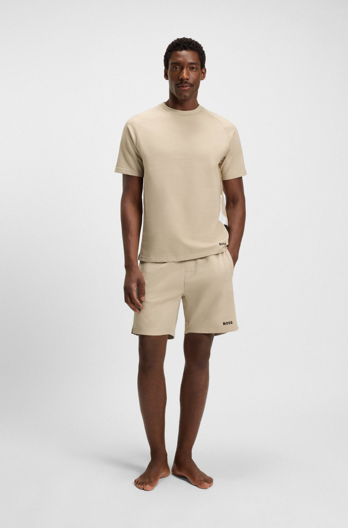 COTTON-TERRY SHORTS WITH SIGNATURE-STRIPE SIDE PANELS - 3