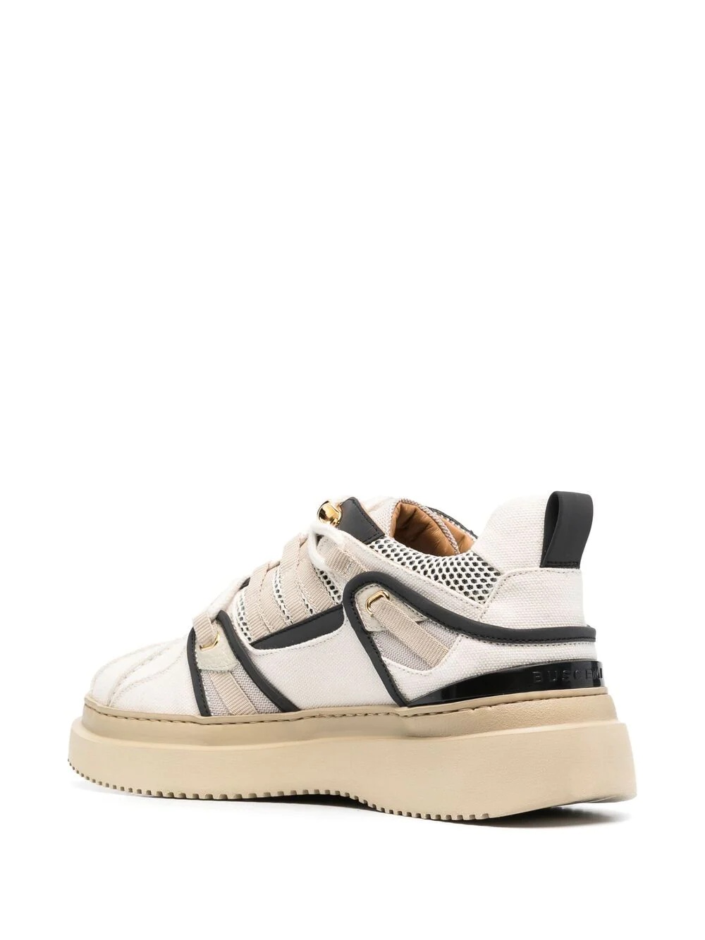 panelled low-top sneakers - 3