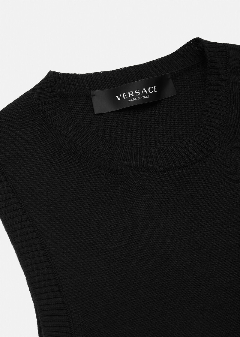 VERSACE Logo Orchid Knit Mini Dress outlook