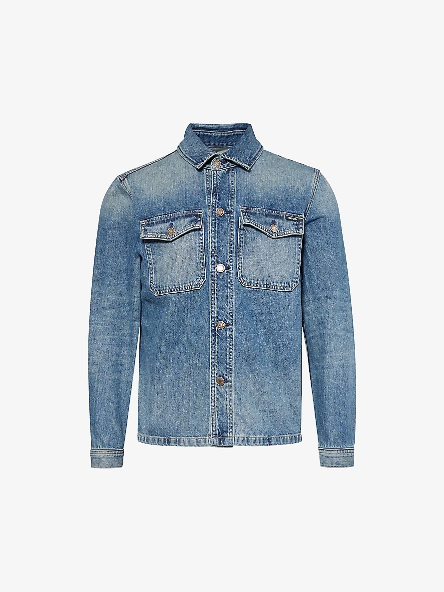 Faded-wash regular-fit denim jacket - 1