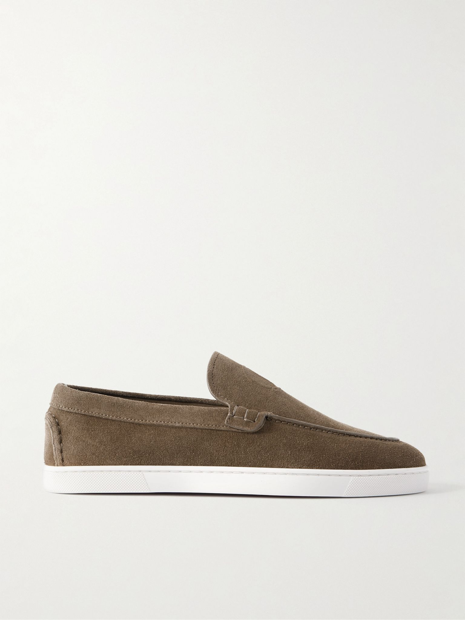 Moonboat Suede Loafers Gray - 1