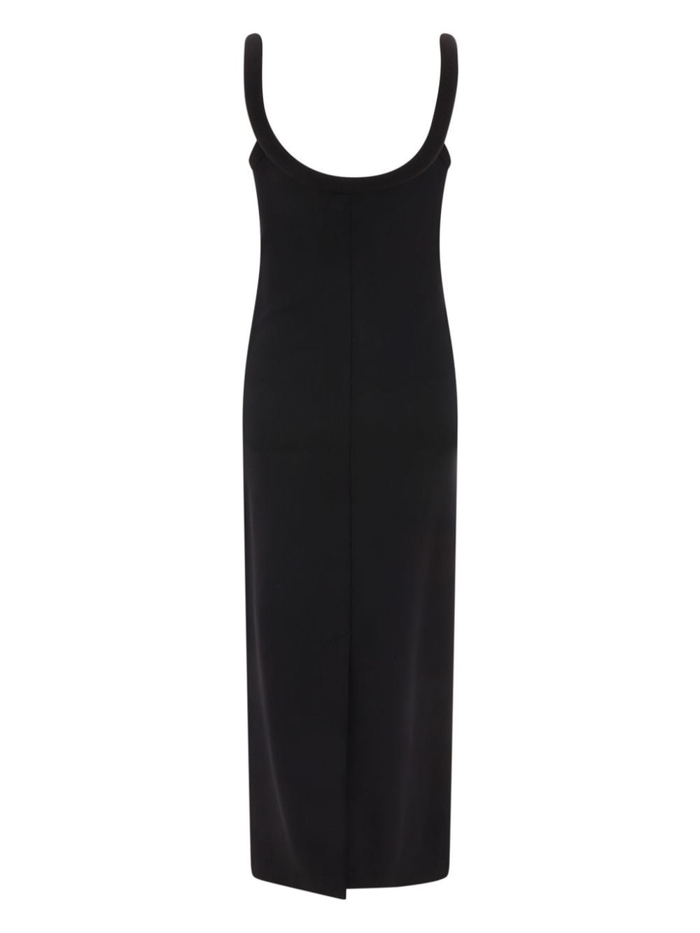 padded-trim ribbed dress - 2