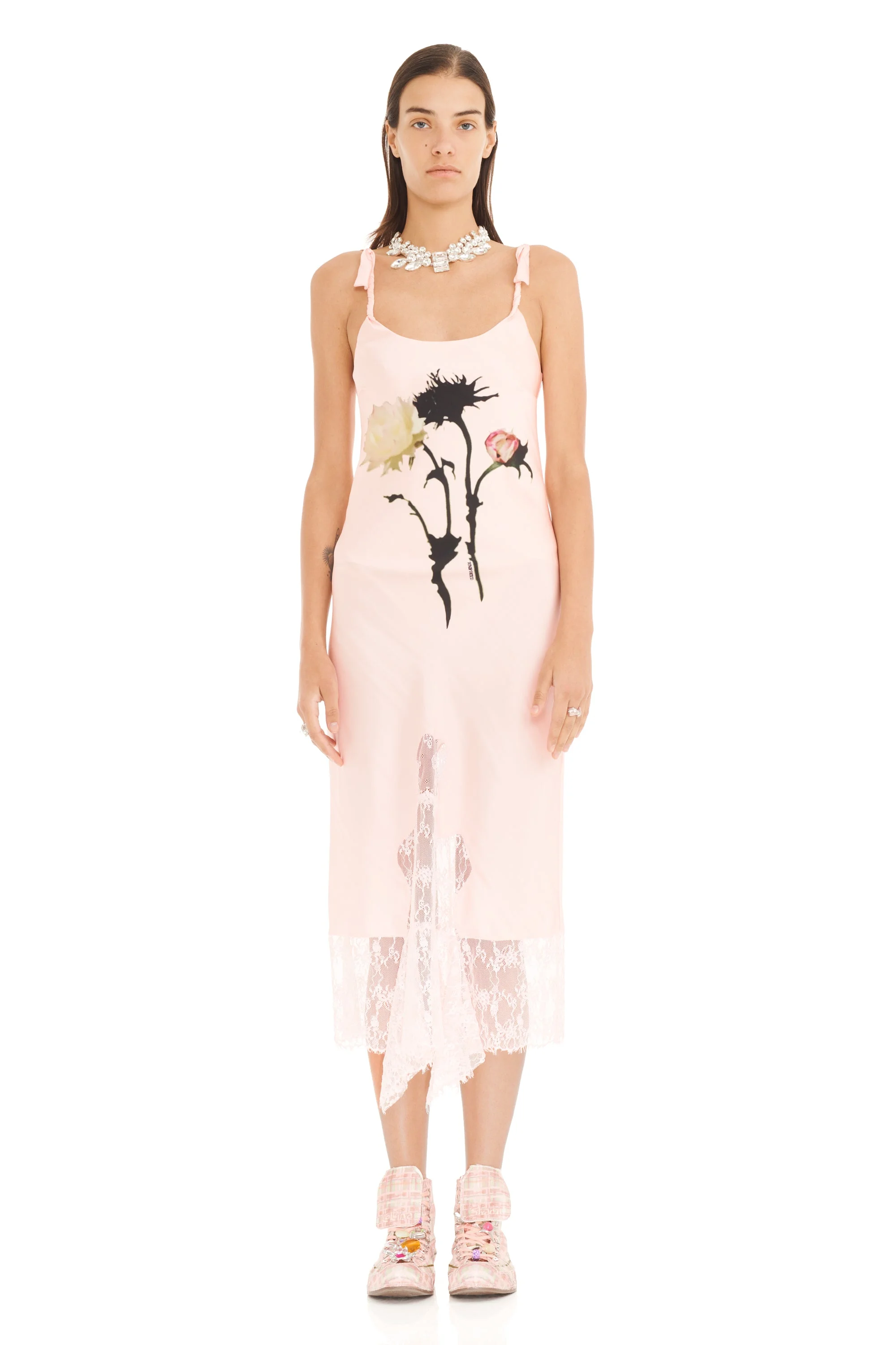 BLUSH FLOWER GOTH CYPRESS DRESS - 1