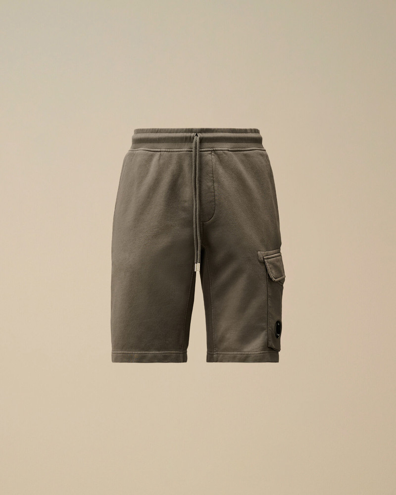 Cotton Diagonal Fleece Cargo Shorts 1
