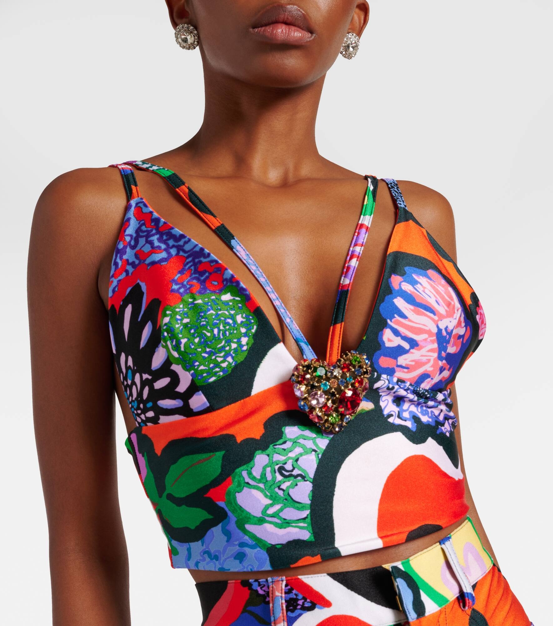 Embellished printed top - 4
