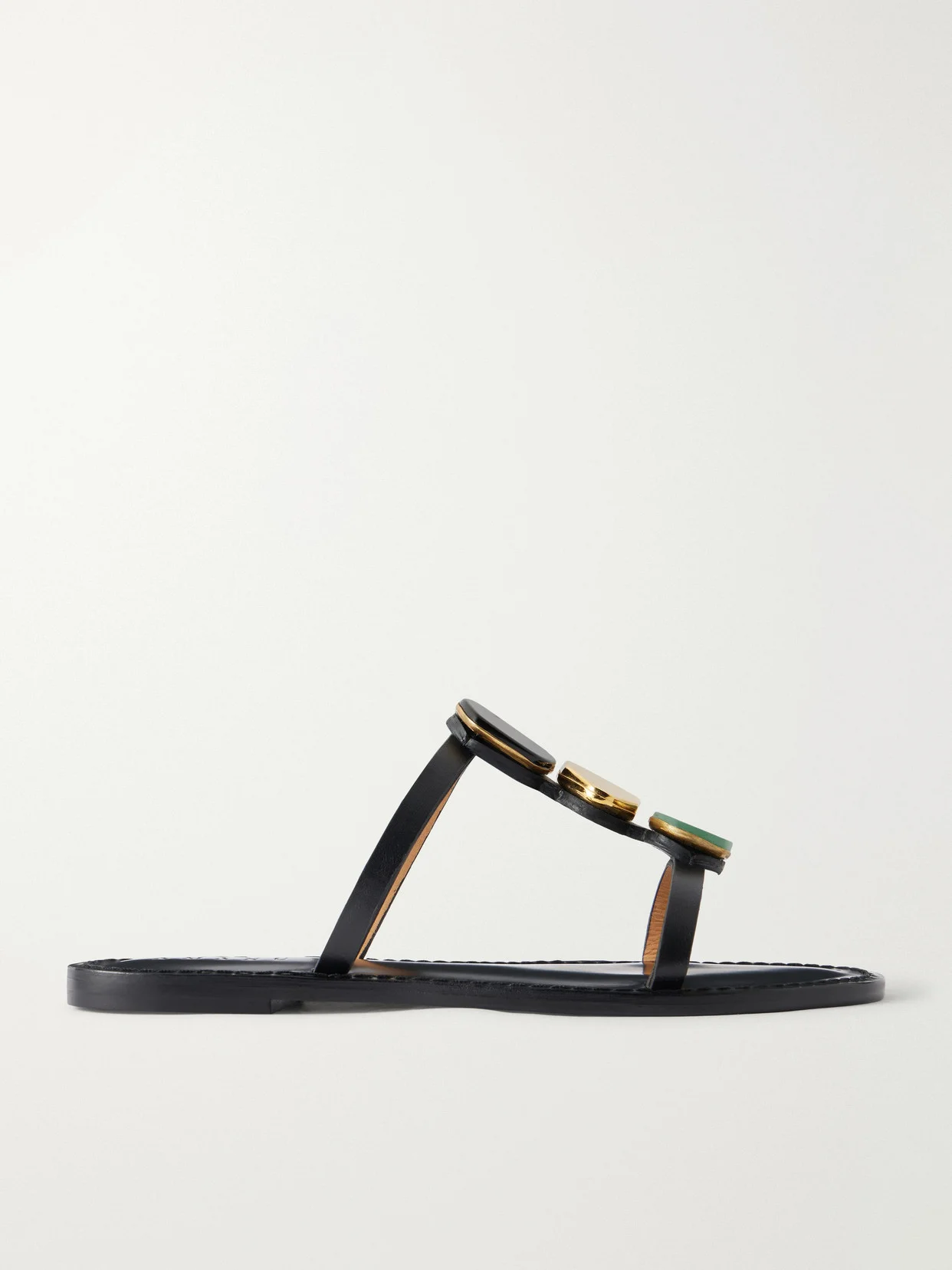 The Matobo Embellished Leather Sandals - 1