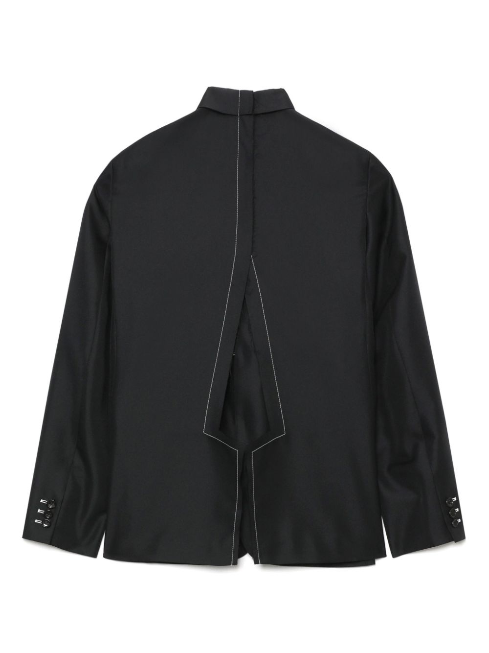 layered single-breasted blazer - 6