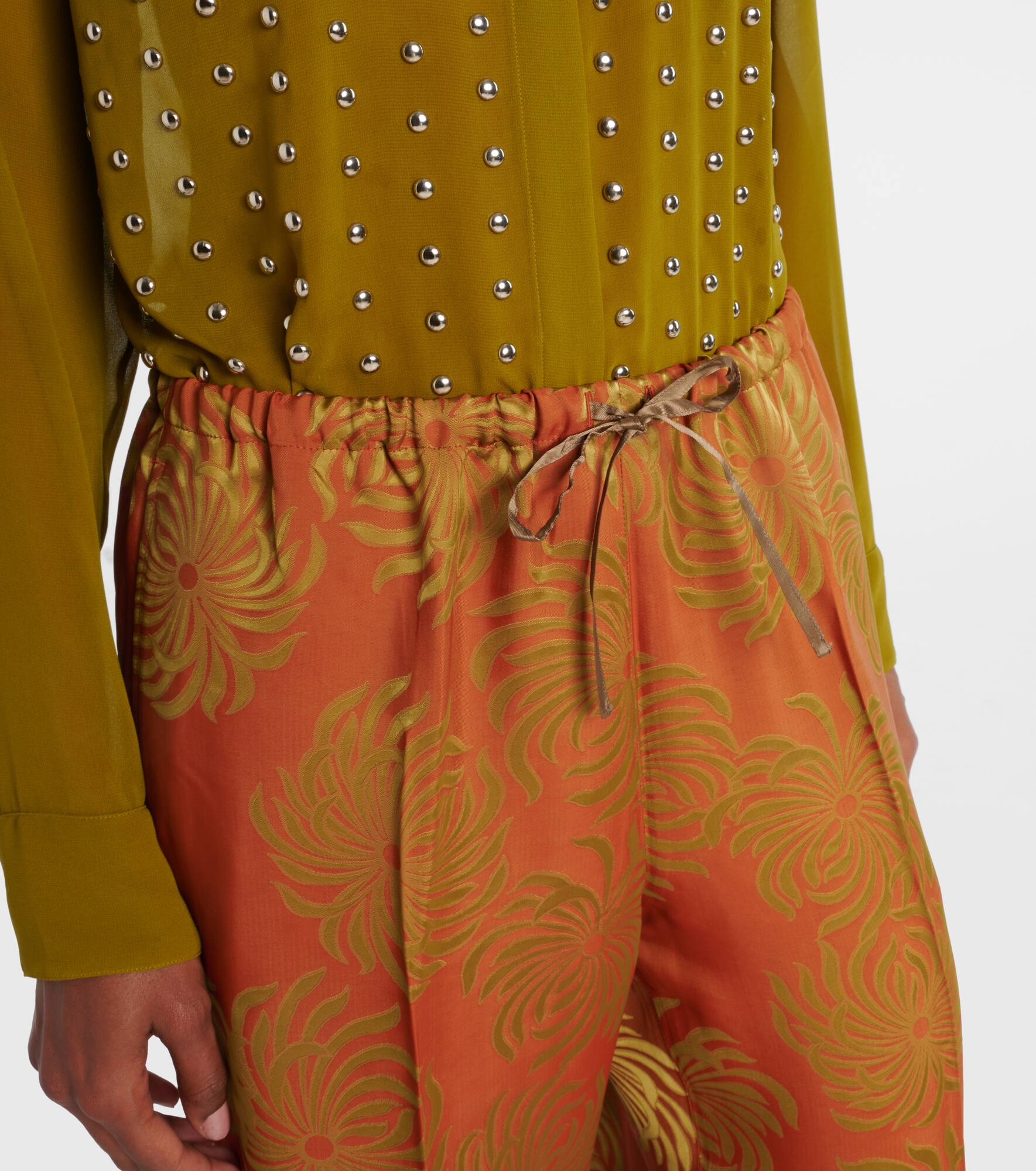Printed wide-leg pants - 4
