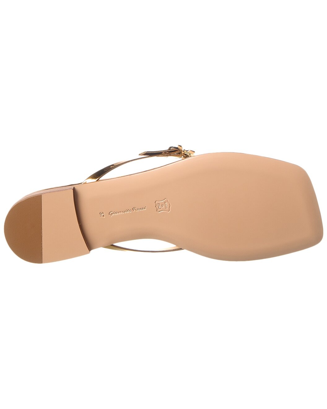 Gianvito Rossi Ribbon Thong Leather Sandal - 4