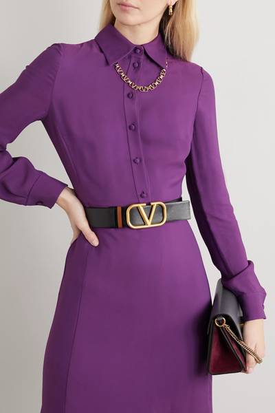 Valentino Valentino Garavani VLOGO reversible leather belt outlook