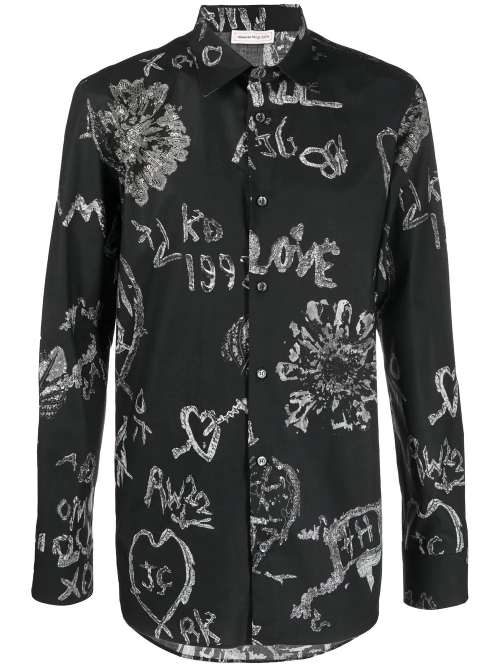 graphic-print long-sleeve shirt - 1