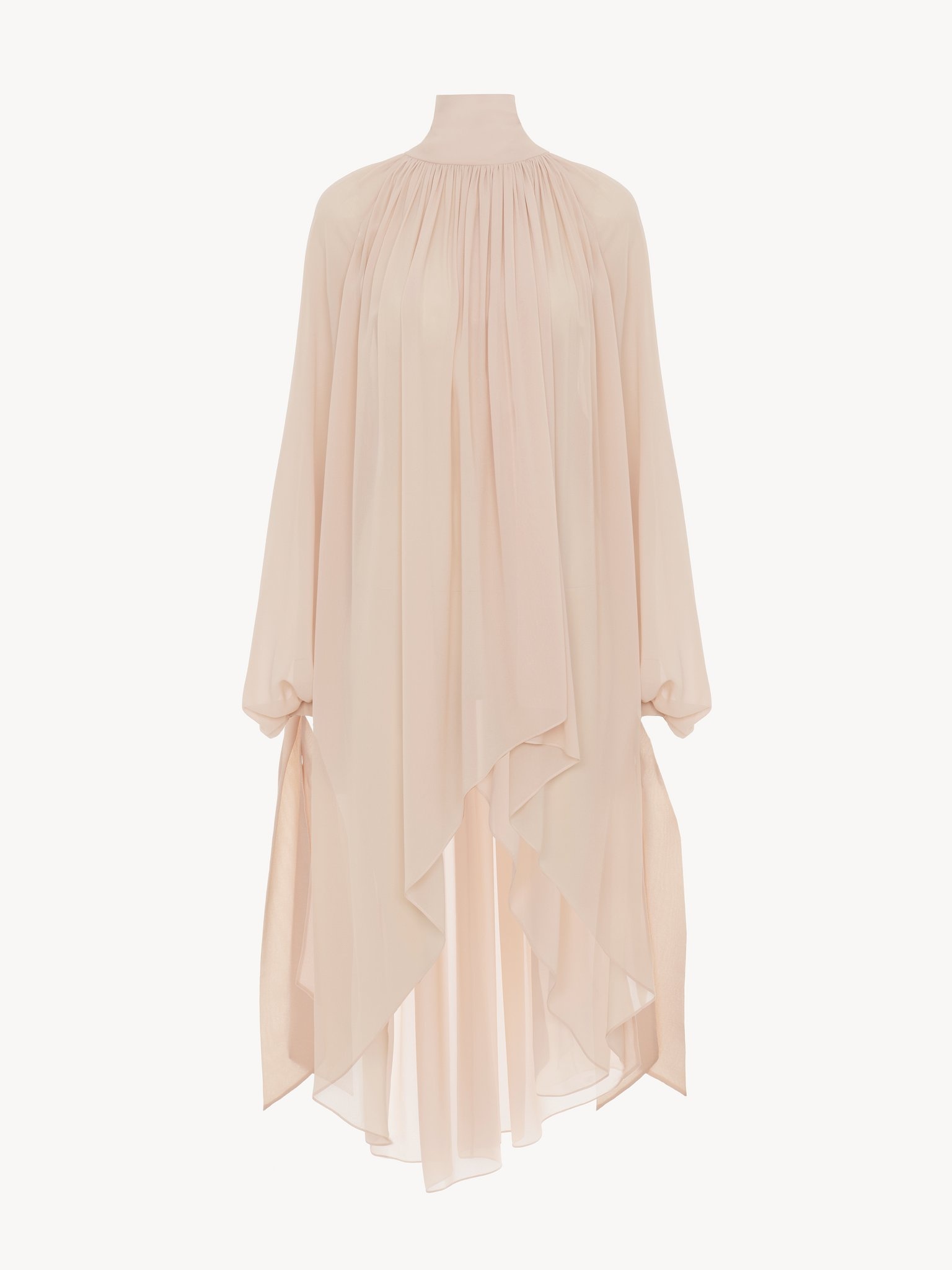 FLUID TUNIC DRESS IN SILK GEORGETTE - 2