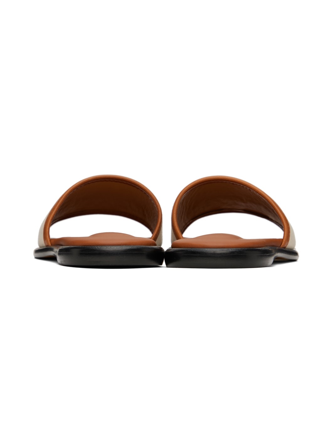 Off-White & Brown Vikee Sandals - 2