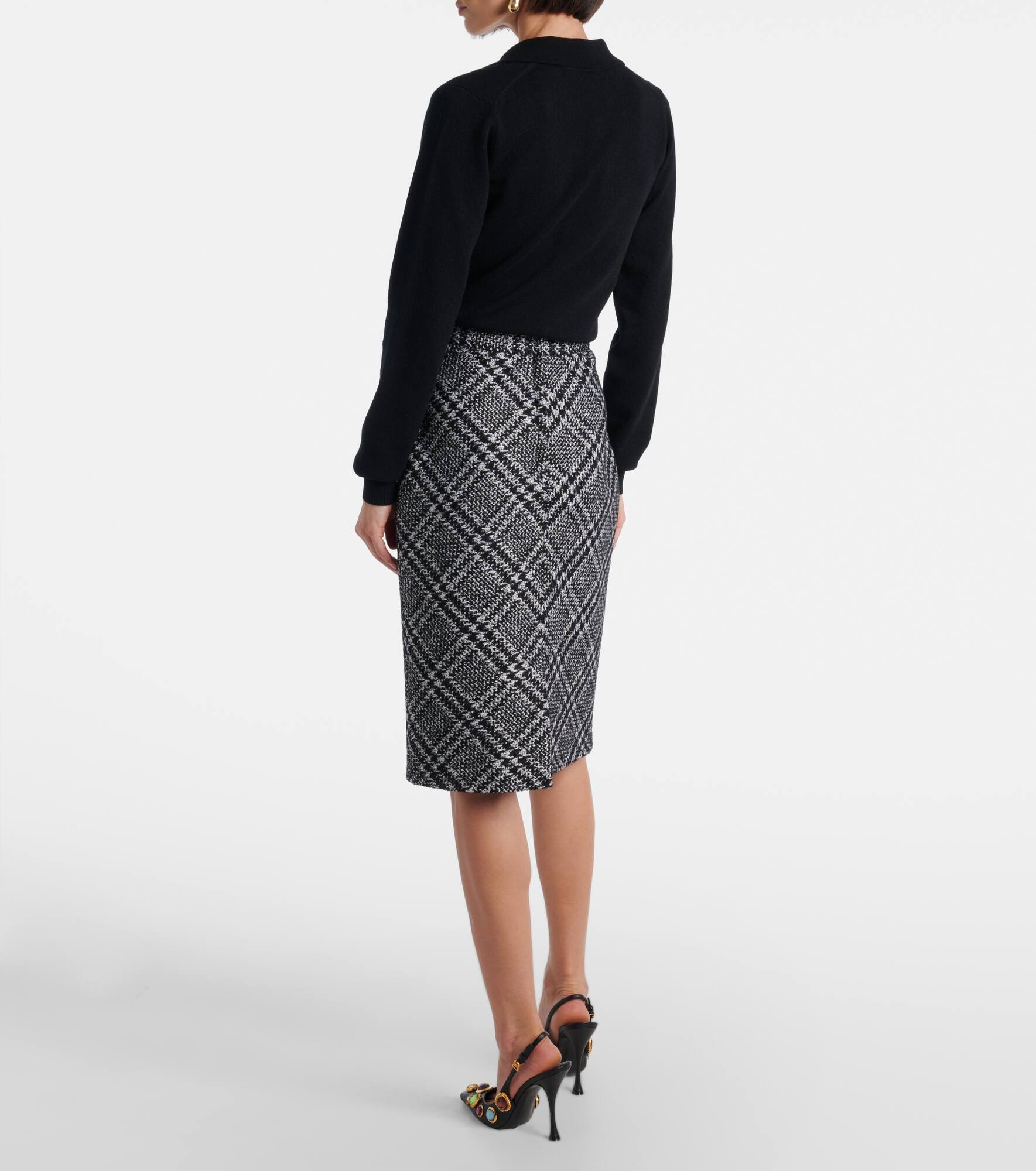 Checked wool-blend miniskirt - 3