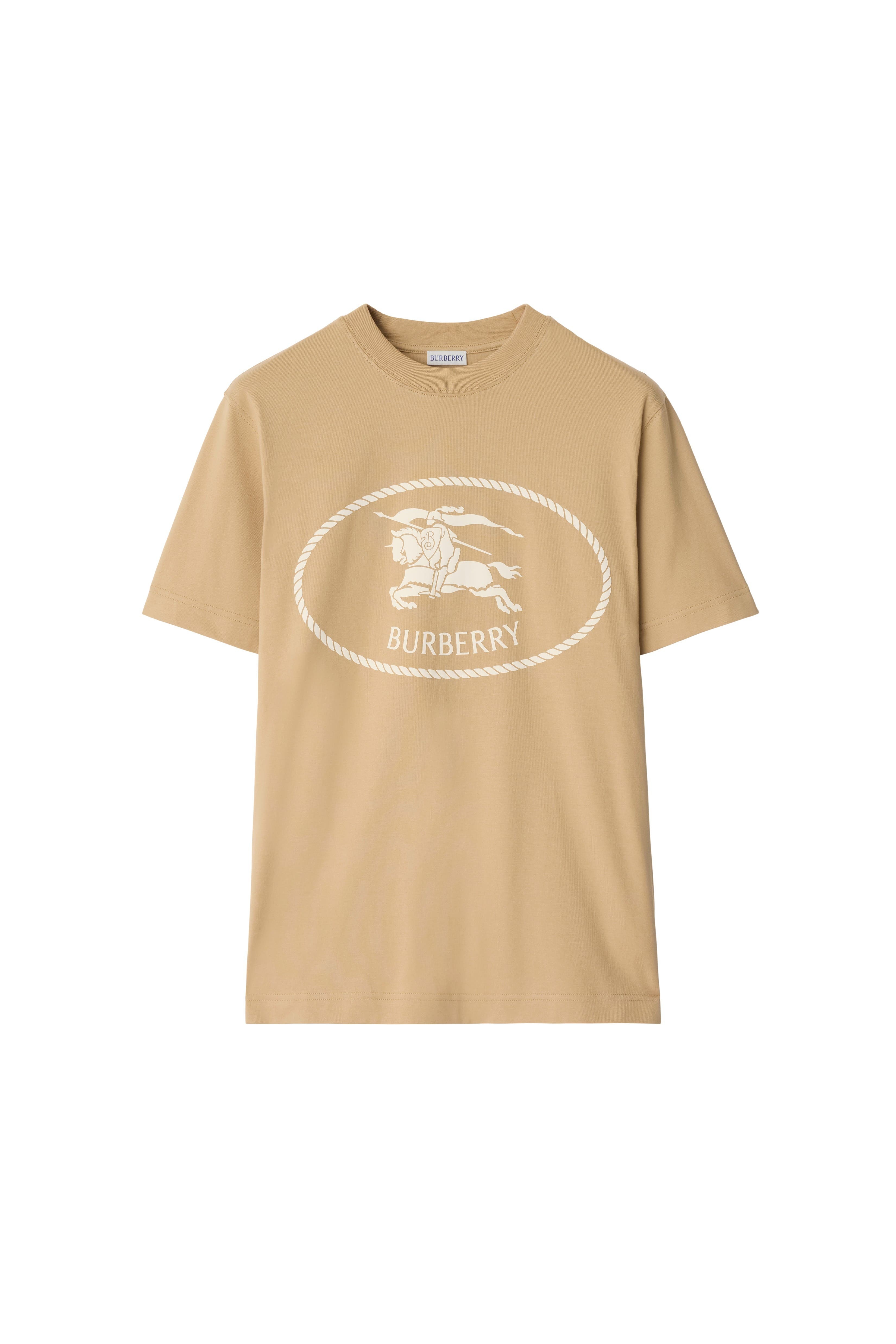burberry Knight Stamp Cotton T-shirt in Flax Beige at Nordstrom - 2