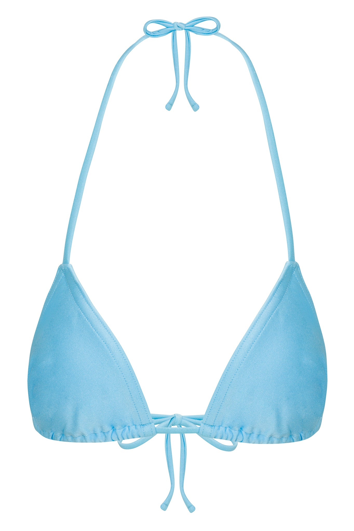 BABY BLUE TRIANGLE BIKINI TOP - 6