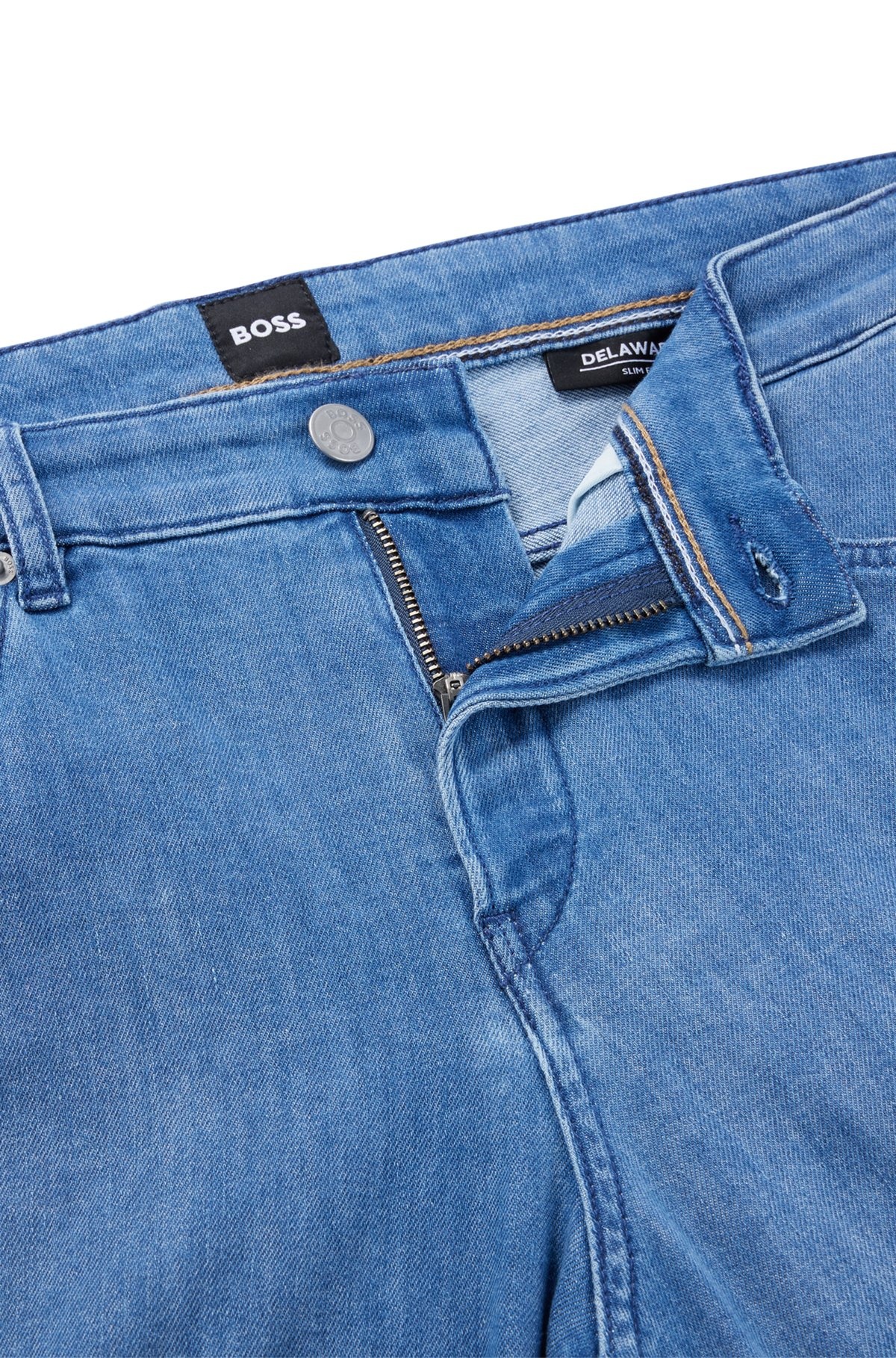 SLIM-FIT JEANS IN LIGHTWEIGHT BLUE DENIM - 6