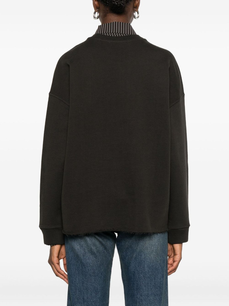 raw-edge cotton sweatshirt 4