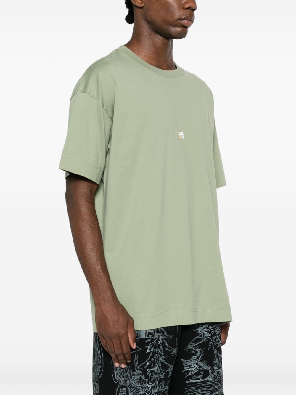 4G-embroidered cotton T-shirt - 3