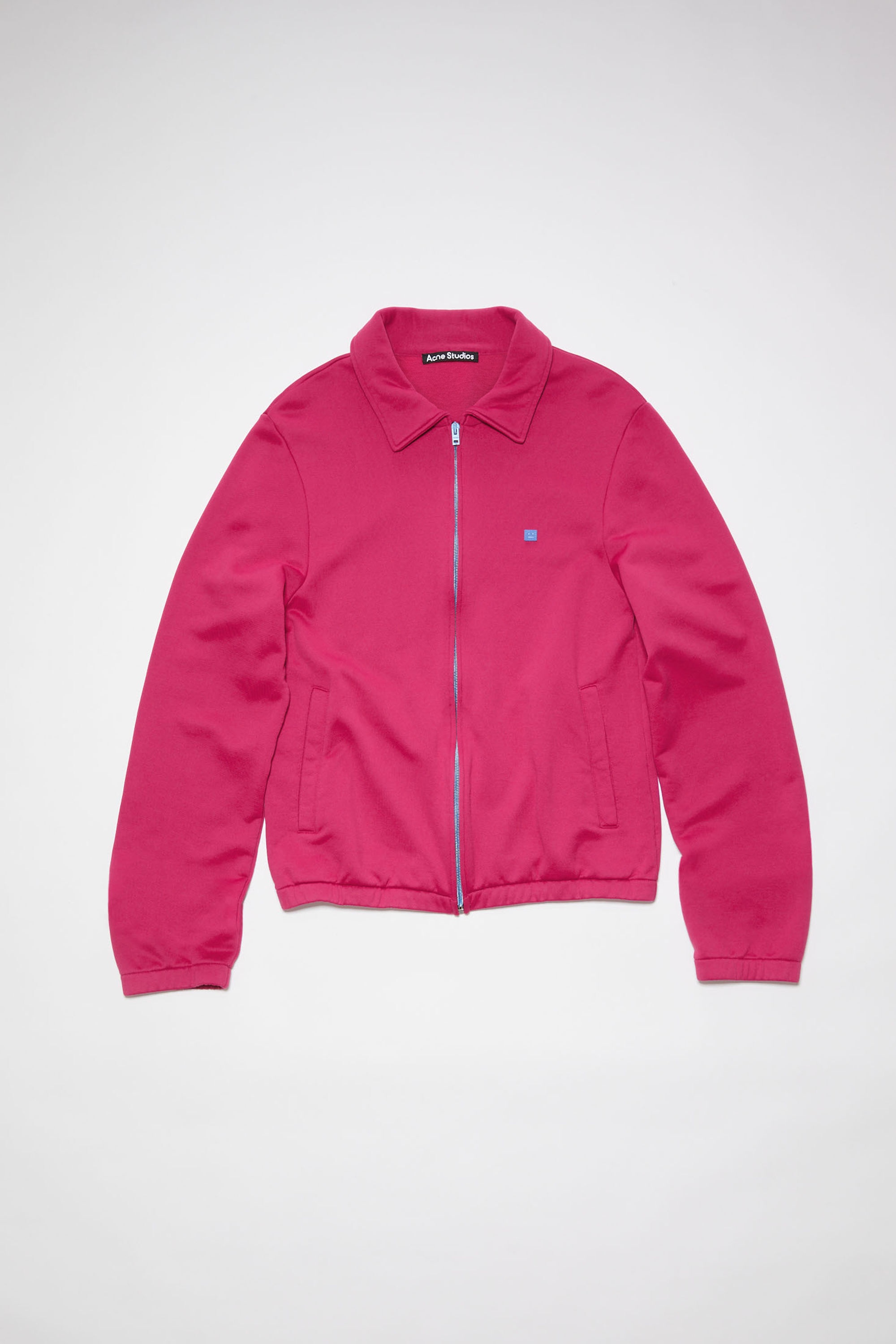 【関税込み】Acne Studios ピンク 刺繍 トラックジャケット Acne Studios Pink Embroidered Track Jacket | ssense | REVERSIBLE