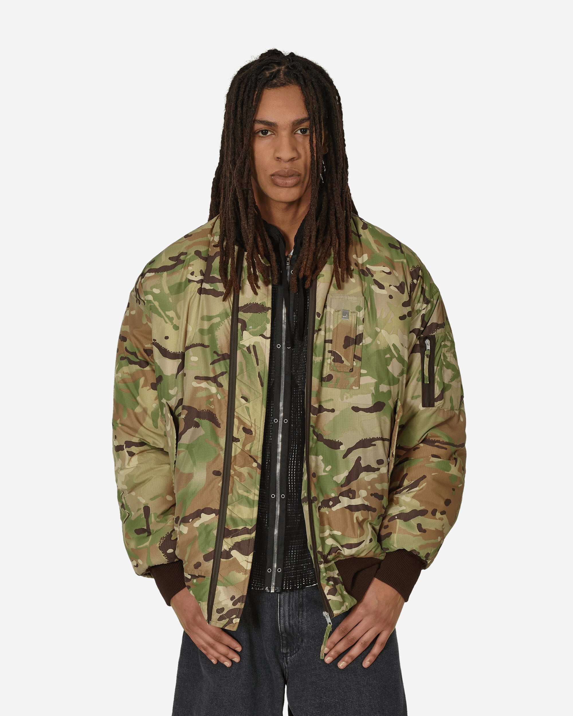 1017 ALYX 9SM Oversized Camo Nylon Bomber Military Green | slamjam |  REVERSIBLE