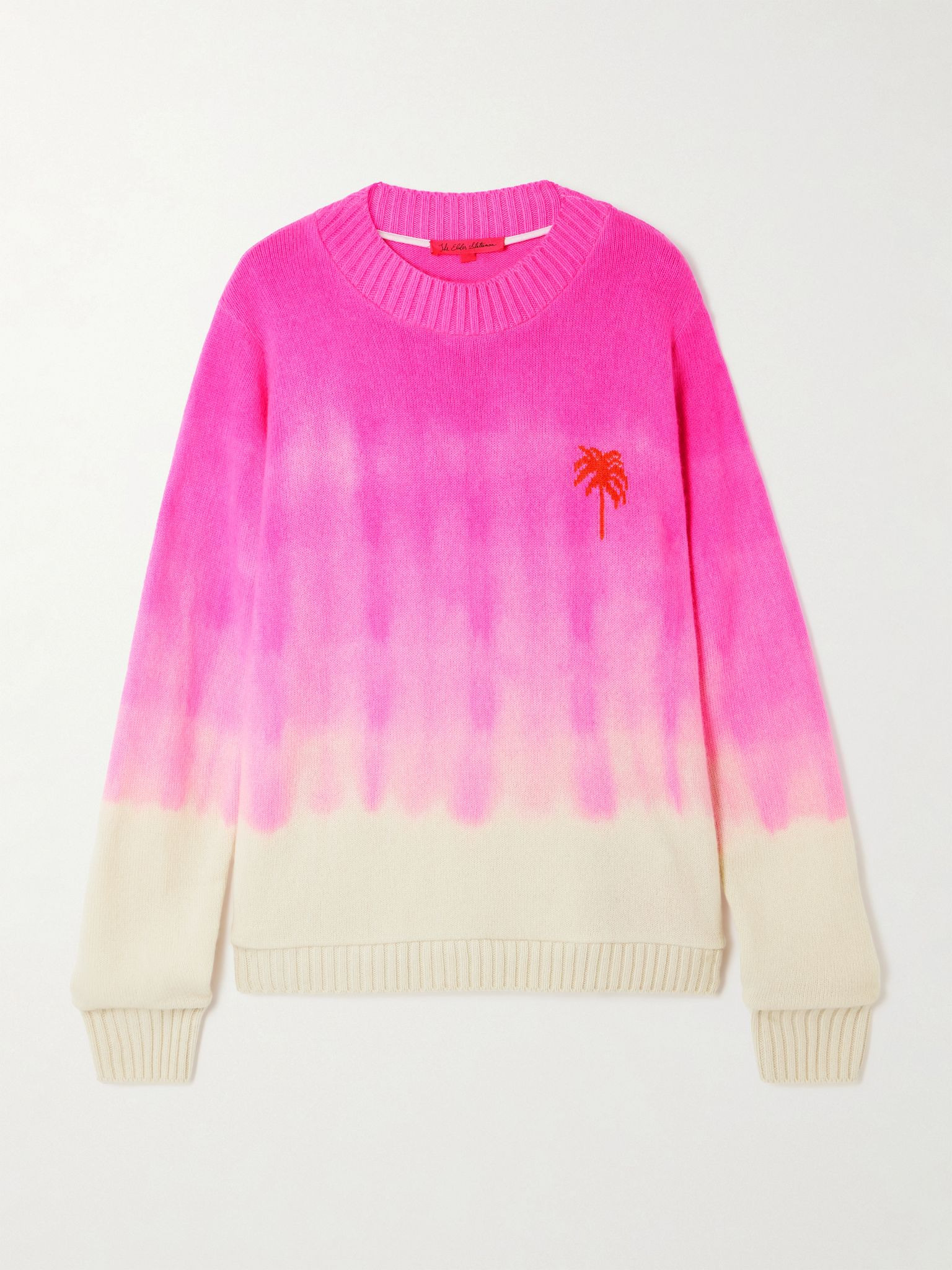 Intarsia cashmere sweater Pink - 1