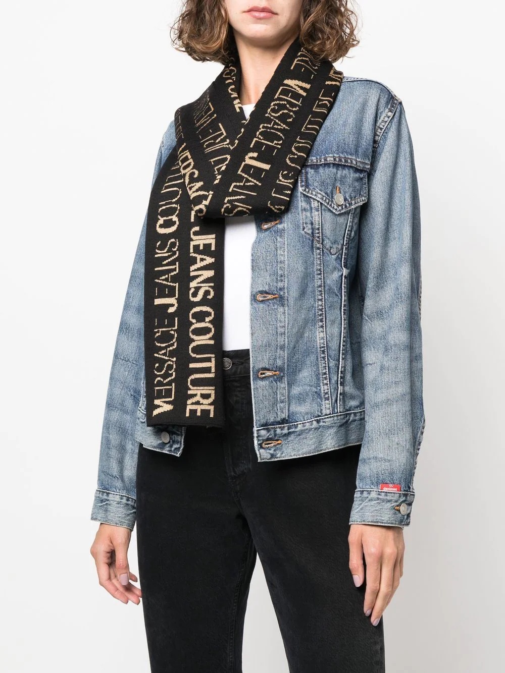 all-over logo-print scarf - 2