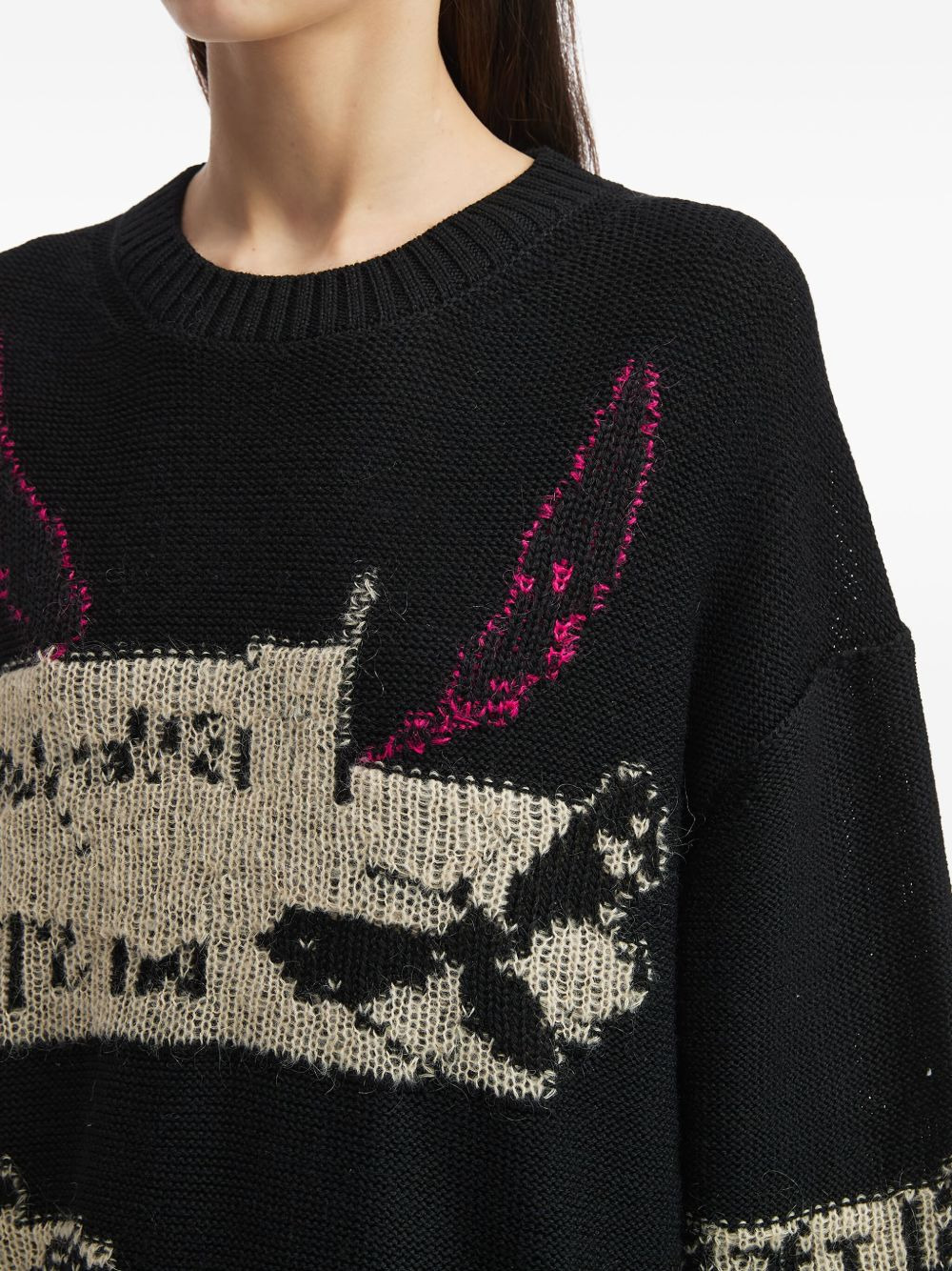 intarsia-pattern wool sweater - 5