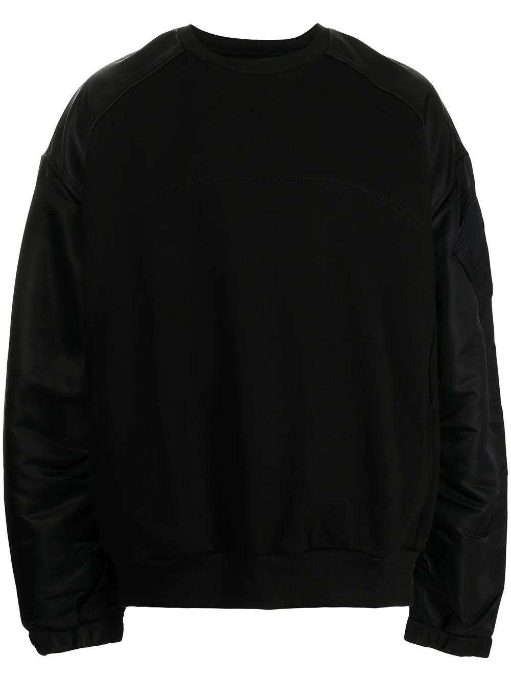 panelled cotton sweatshirt - 1