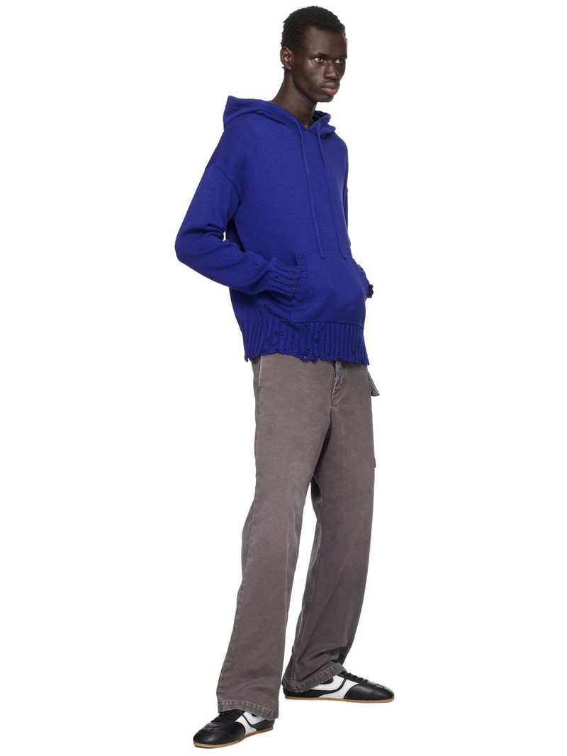 Marni Blue Dishevelled Hoodie outlook