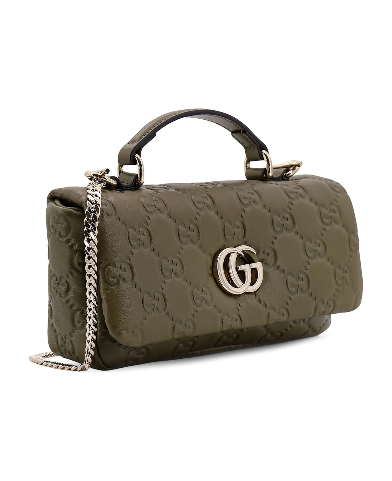 Mini Gg Milano Leather Handbag With All-over Gg Motif - 3