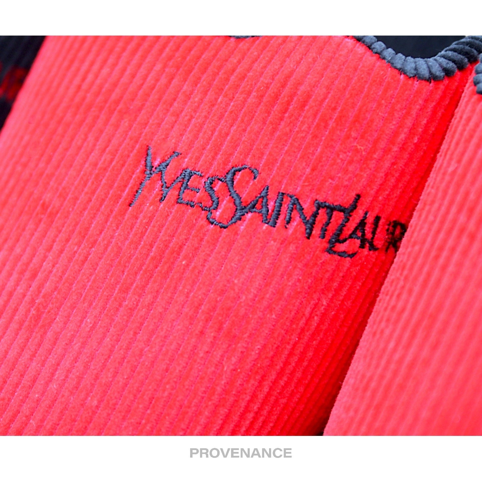 Yves Saint Laurent YSL Logo 2 Slipper Box Set - Black Red - 2