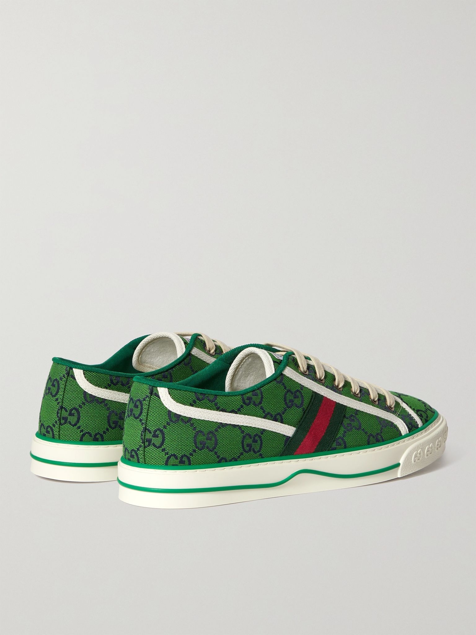 Tennis 1977 Webbing-Trimmed Logo-Jacquard Canvas Sneakers - 5