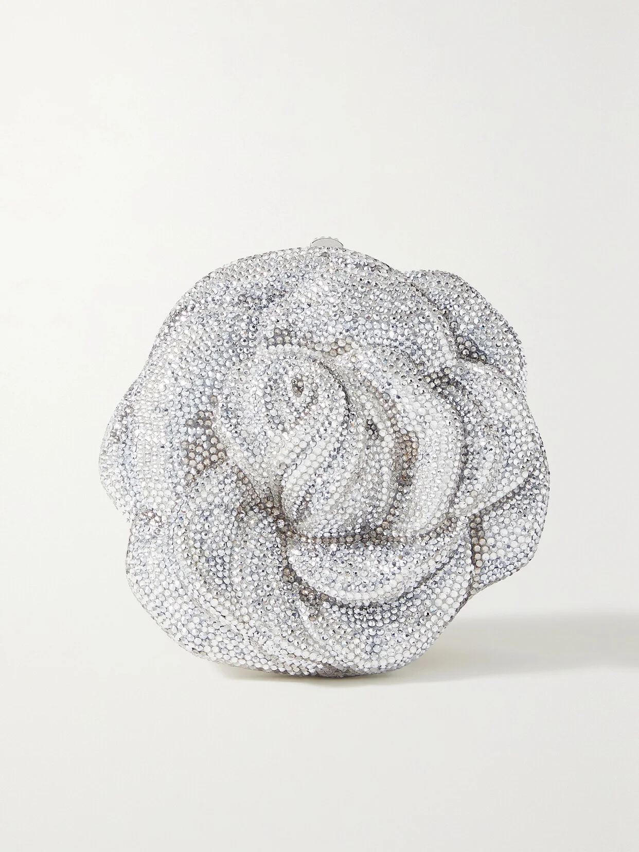 Rose Desiree Crystal-embellished Silver-tone Clutch - 1